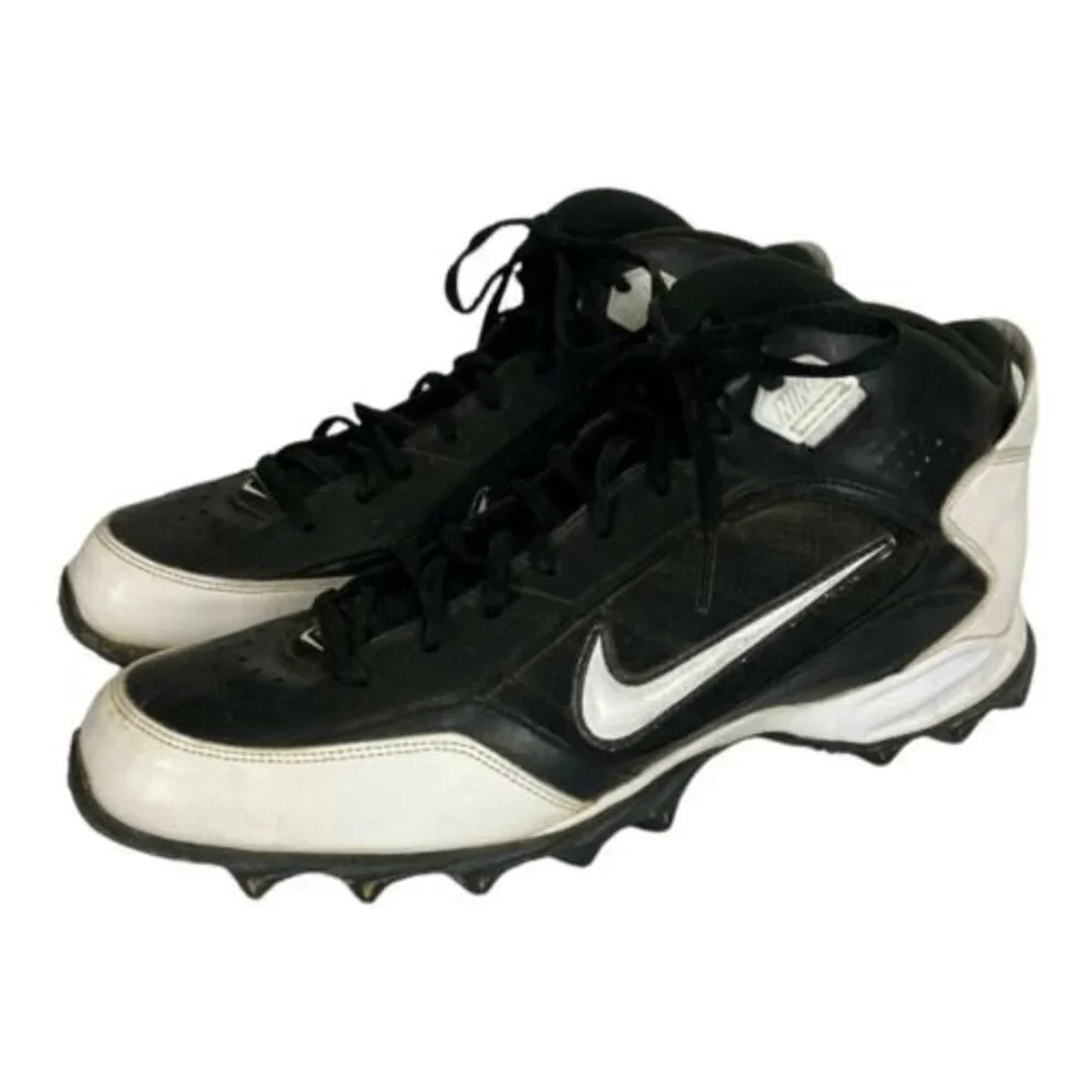 Nike Mens Land Shark Mid Black/White Cleat 318728-018 Size 11